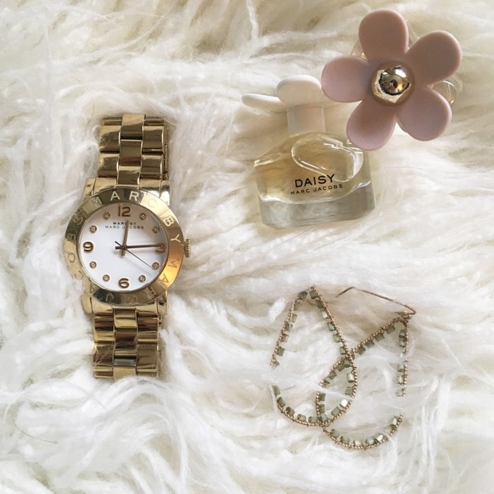 Gold wrist watch